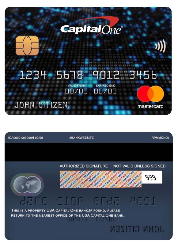 USA Capital One bank mastercard